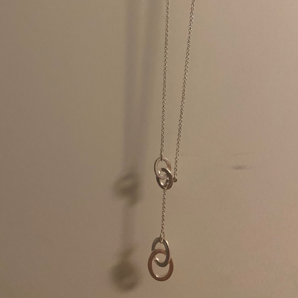 Ann Klein sterling silver drop necklace! Like new!